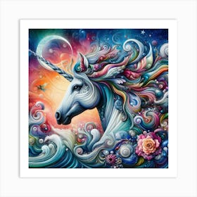 Unicorn Painting 7 Art Print