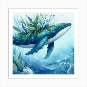 Whale In The Sea 2 Art Print