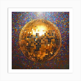 Disco Ball Art 38 Art Print