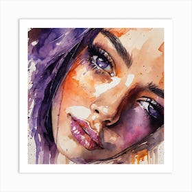 Watercolor Of A Woman 10 Art Print