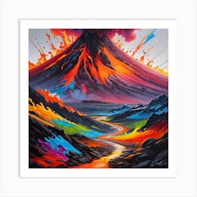 Lava Painting Art Print