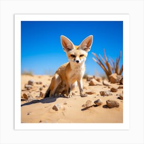 Fox In The Desert 1 Art Print