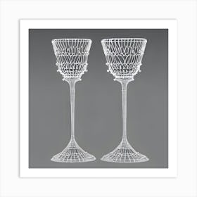 Wine Glasses Art Print