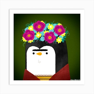 Frida Penguin Art Print