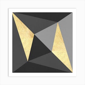 Gray and gold textures 4 Art Print