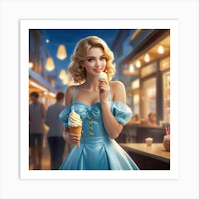 Ice Cream Girl 7 Art Print