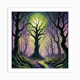 Eerie forest Art Print