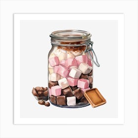 Jar Of Marshmallows 5 Art Print