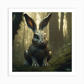 Rabbit In The Forest 84 Art Print