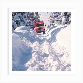 Snowy Road 1 Art Print