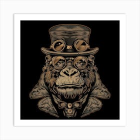 Steampunk Gorilla 7 Art Print