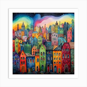 Colorful City Art Print