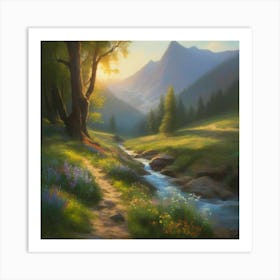 Mountain Stream 1 Art Print