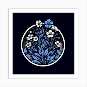 Flowers In A Circle Art Print