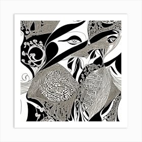 ''Black And White'' Art Print