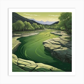 Lifelike Vision Green River Art 0 Art Print