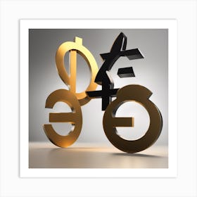 Currency Symbols Art Print