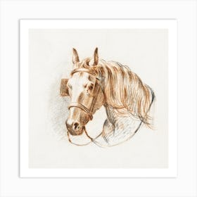 Head Of A Horse With Blinkers 1, Jean Bernard Art Print