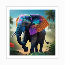 Elephant In The Jungle 1 Art Print