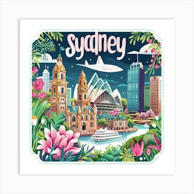 Sydney Cityscape 2 Art Print