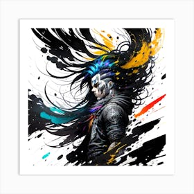 Splatter Girl 1 Art Print