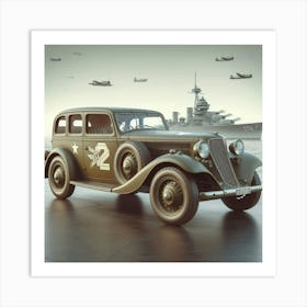 Wwii Vintage Car Art Print