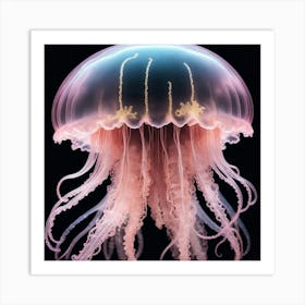 Pink jellyfish 3 Art Print