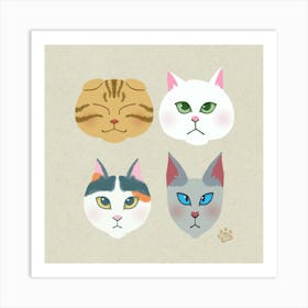 Whisker Gang Art Print