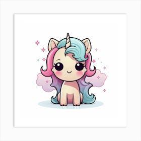 Unicorn Kawaii 11 Art Print