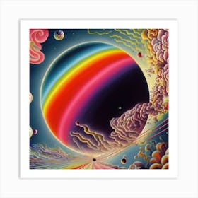 Rainbow Planet Art Print