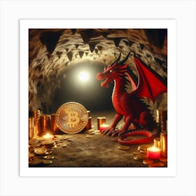 Bitcoin Dragon Guardian D2 Art Print