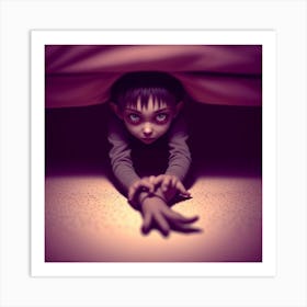 Boy Under The Bed Art Print