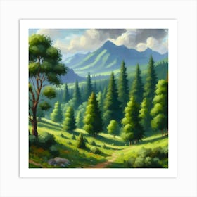 Landscape Painting 4 Art Print