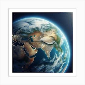 Earth From Space 3 Art Print