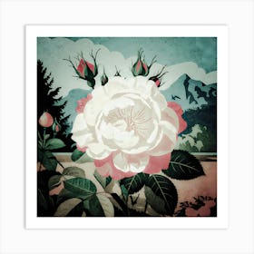 Roses In The Garden Art Print