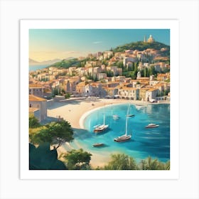 Of A Seaside Town Art Print