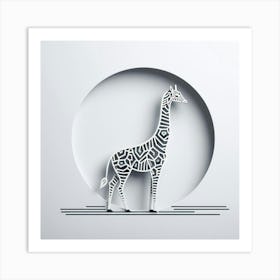 Minimalism, Giraffe 3 Art Print