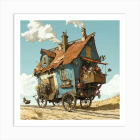 House On Wheels Art Print