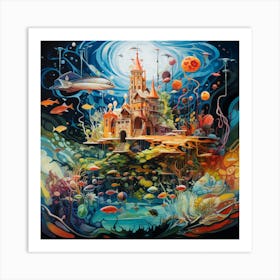 Underwater Castle 2 Art Print