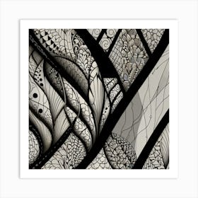 Abstract Zentangle Art Print