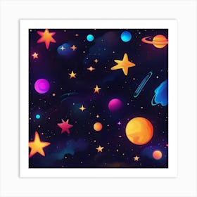 Space Background Art Print