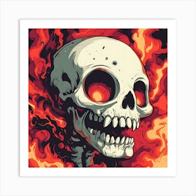 Spooky Halloween Skeleton Emojis Artwork 8 Art Print