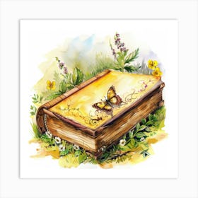 Open Book With Butterfly 1 Art Print