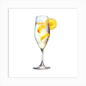 Glass Of Champagne Art Print