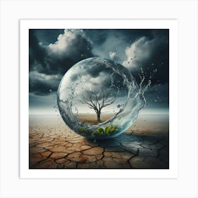 Water Sphere 1 Art Print