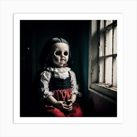 Doll In A Window Art Print