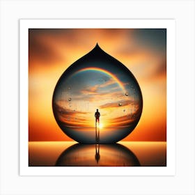 Reflection In A Drop Of Water Art Print