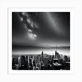 New York City At Night 14 Art Print