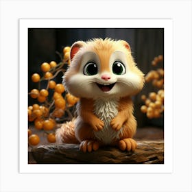 Cute Squirrel 4 Art Print