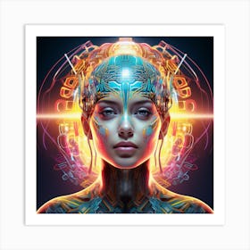 Futuristic Woman 7 Art Print